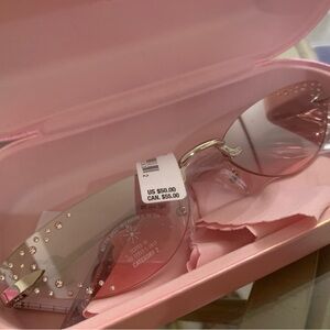 Aldo Pink Sunglasses Metallic Frames